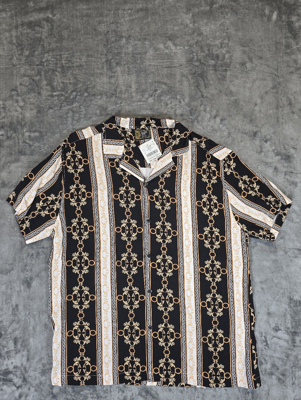 Level Ten Couture Baroque Button Up Shirt Size Large New NWT